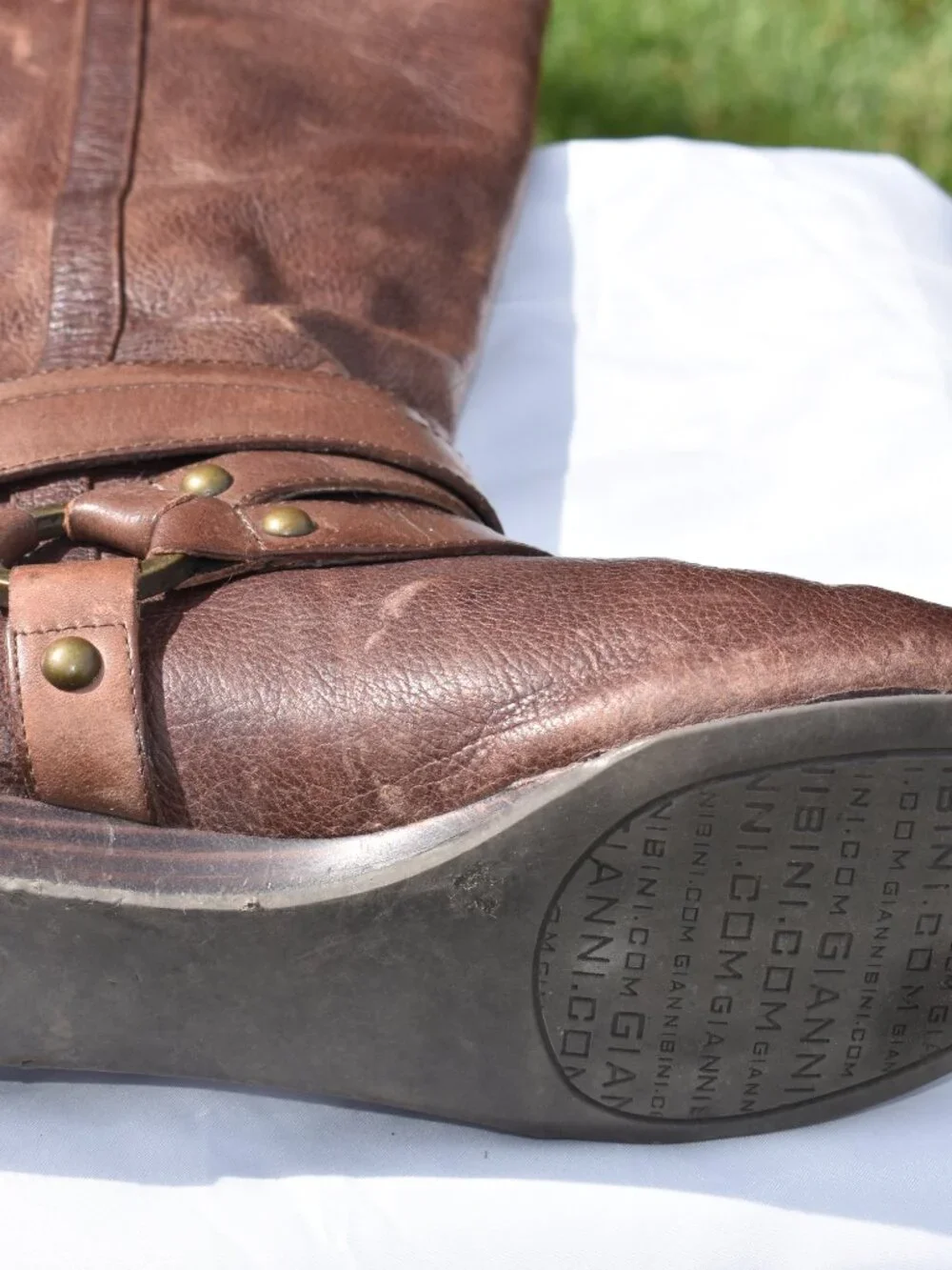Giani Bini Brown Leather Boots